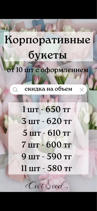 Тюльпаны. Корпоративные букеты. Цветы оптом