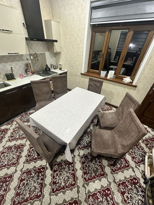 6 кишилик стол стул