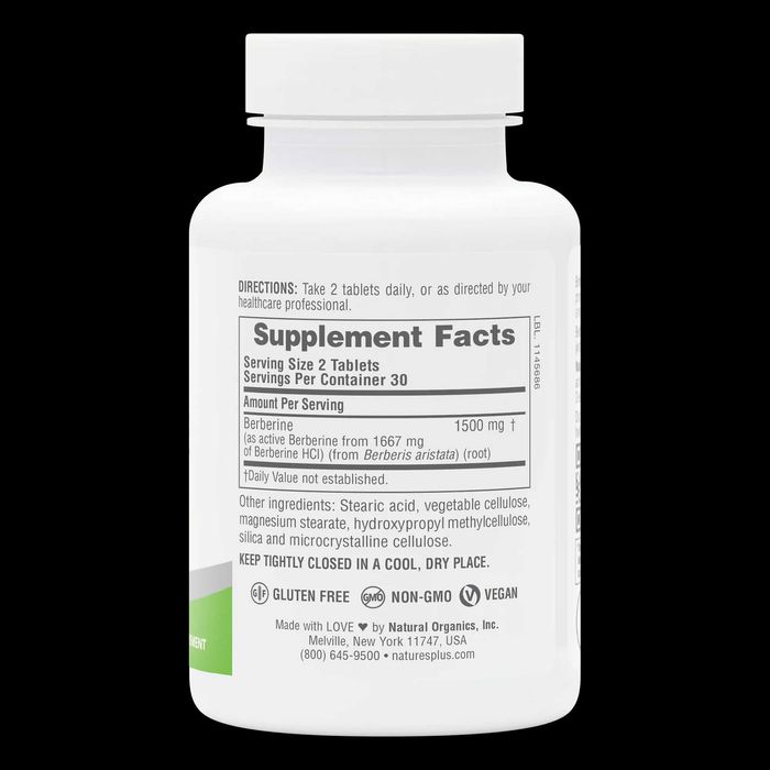 Nature’s Plus PRO Berberine Берберин 1500 мг 750 мг, 60 капсул