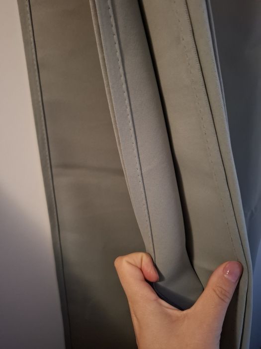 Draperii cu inele culoarea verde salvie