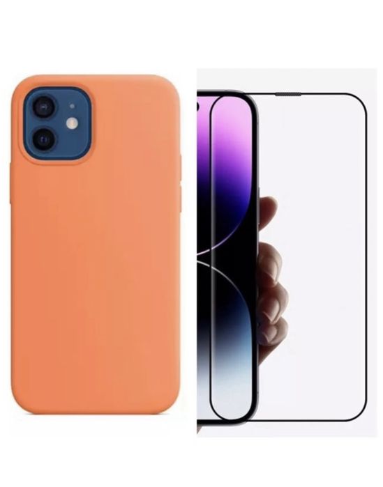 Husa Soft Case + Folie Sticla Iphone 13/14/15/16/17 PRO MAX PLUS AIR