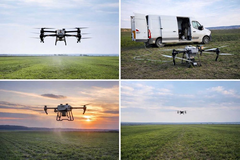 Prestari cu drona DJI T50 – precizie RTK , eficienta maxima