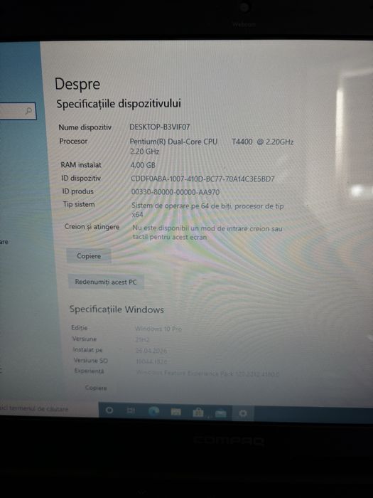 Laptop HP Compaq Presario CQ61 – ideal pentru office / task-uri de bază / piese