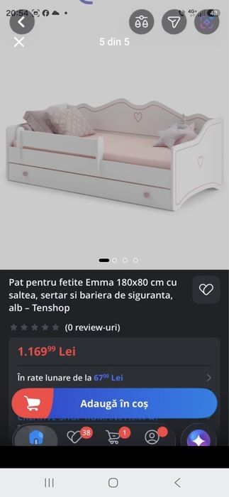 Vând pat copii puțin folosești