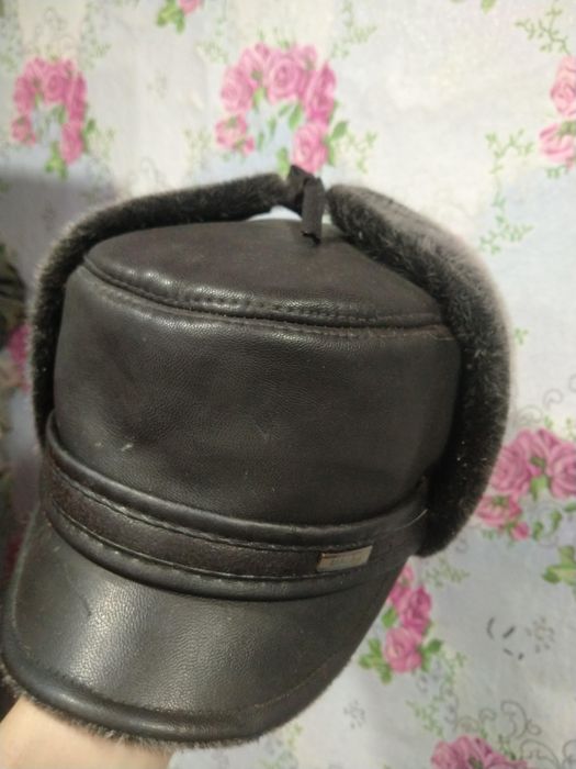 Продам шапка ушанка кожаная тёплая