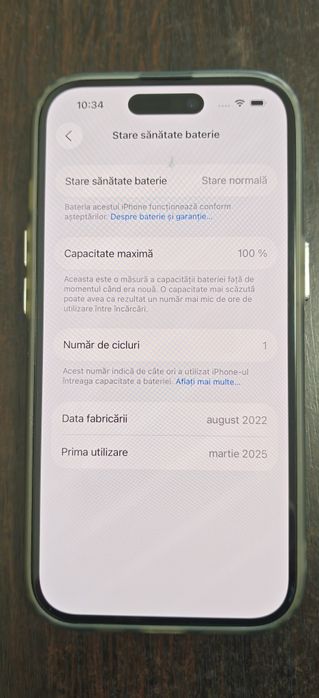 Vând IPHONE 15 Garanție 2 ani