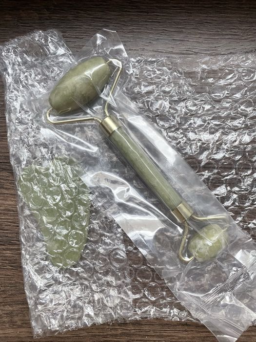 Комплект за масаж Гуа ша със зелен кварц