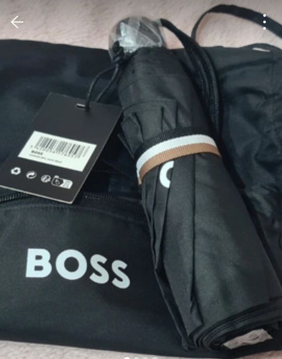 Umbrela inconic mini black Hugo Boss