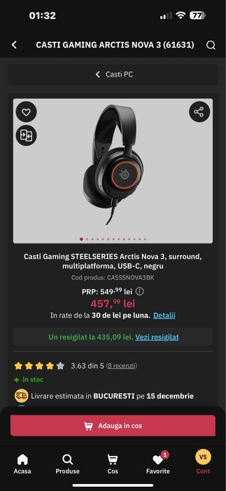 Kit Tastatura & Casti Steelseries Apex 3 / Arctis Nova 3