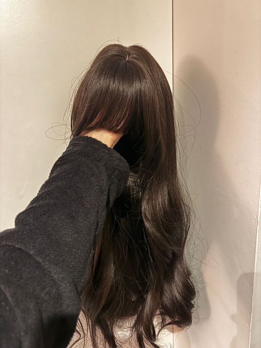 НОВА Кафява естествена перука! 100% високо качество