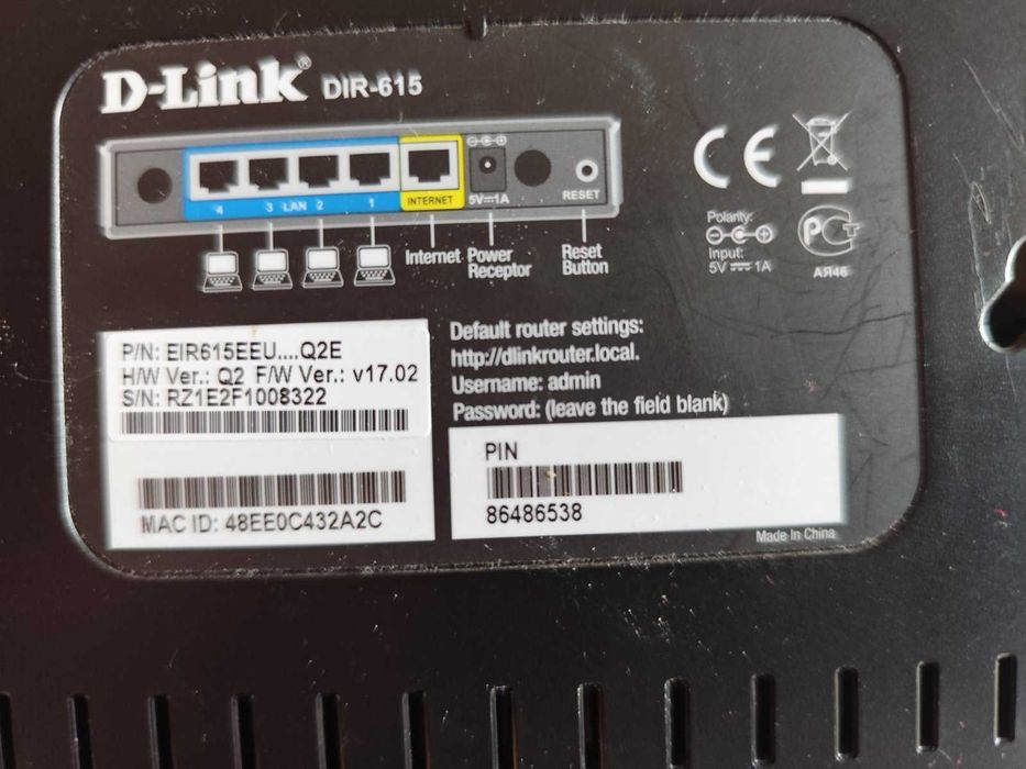Wi-Fi Рутер D-Link DIR-615