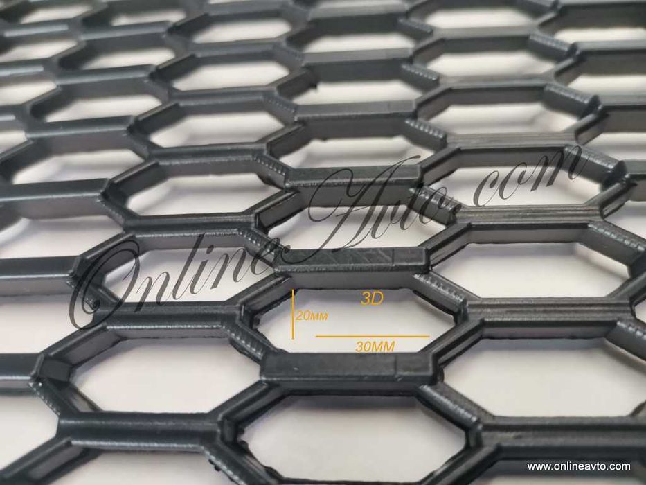 3D Едра шарка Pvc тунинг мрежа за броня " пчелна пита"110х40см.