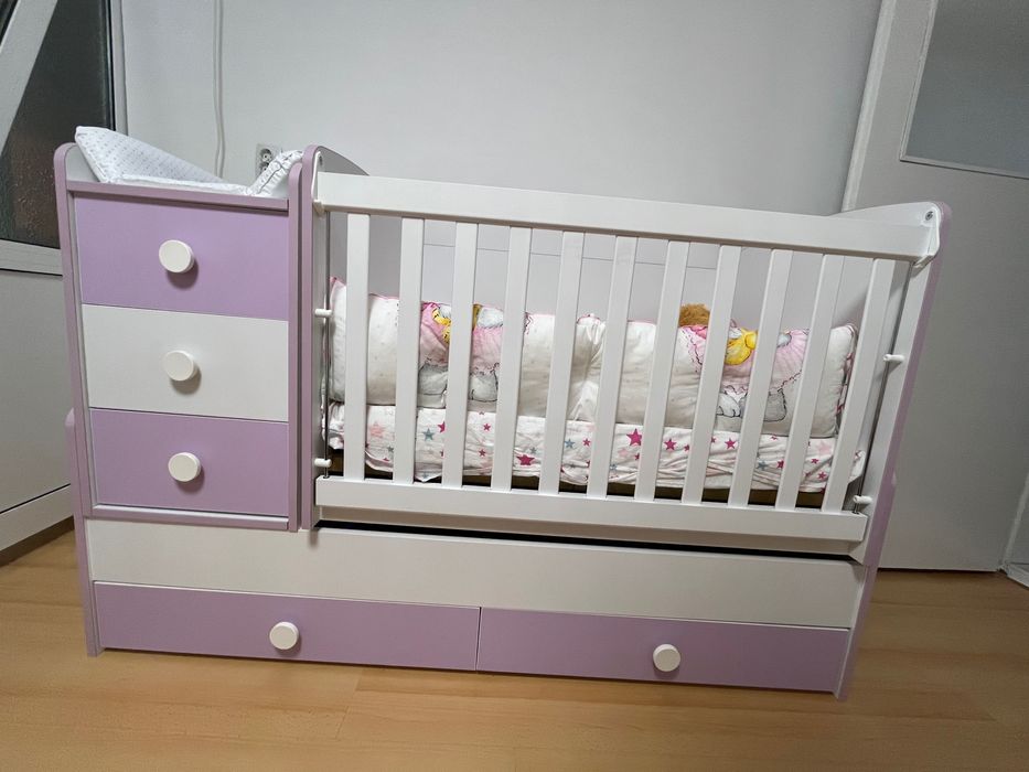 ДЕТСКО легло със скрин + матрак