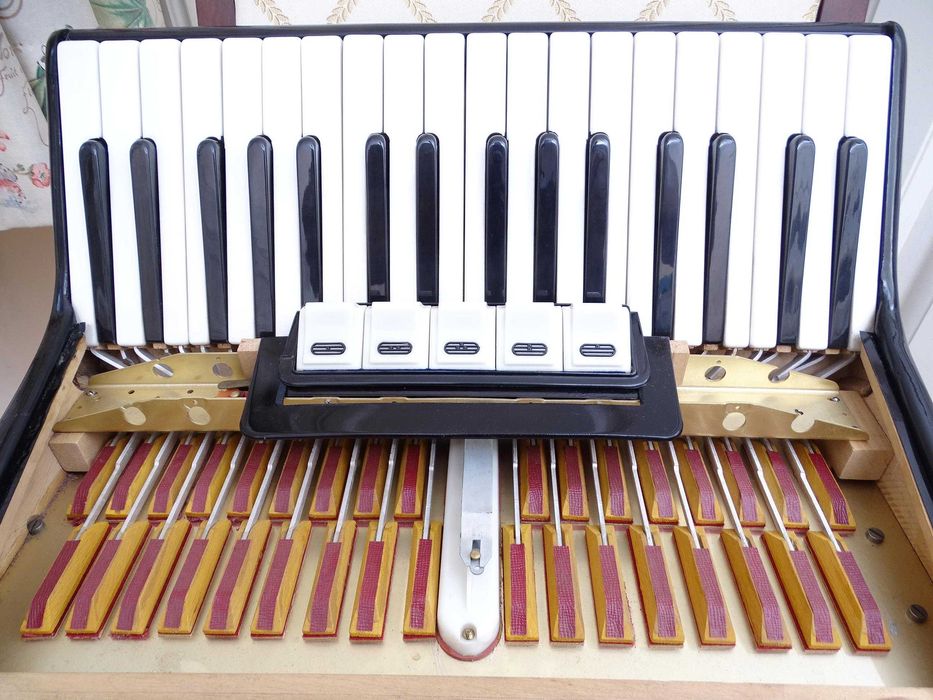 Много запазен стар акордеон Велтмайстер 60 баса