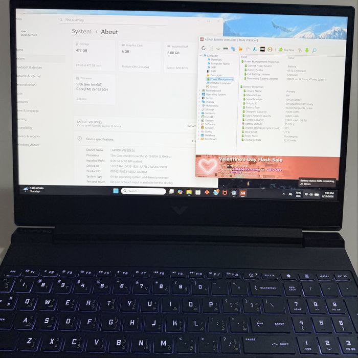HP Victus/15,6” 144Hz/i5-13420H/RTX 3050 6GB/12GB/512GB