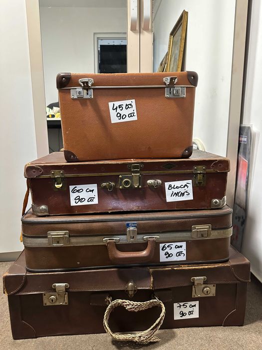 Geamantane din piele Vintage diverse; Valiza; Geanta voiaj; Servieta