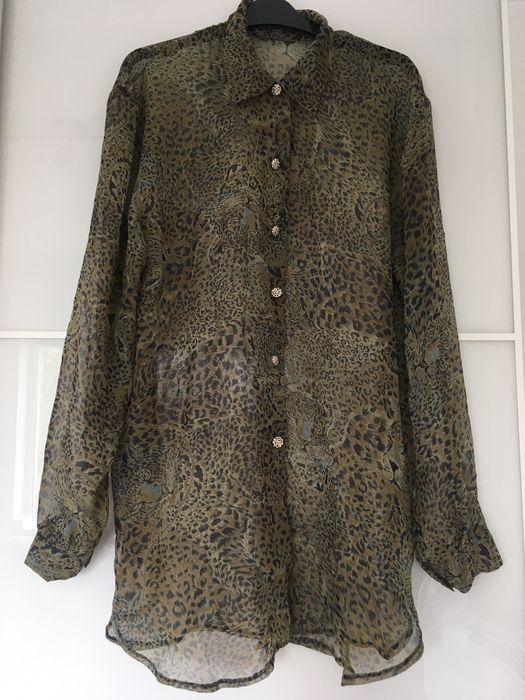 camasa din voal animal print