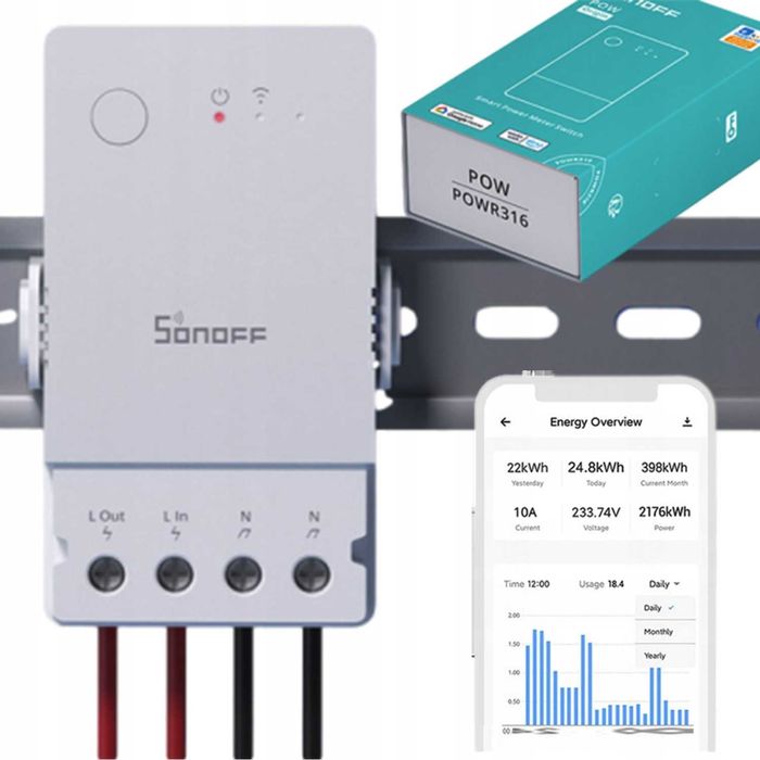 SONOFF POW R3 Origin 16A Прекъсвач–измерване на консумираната енергия