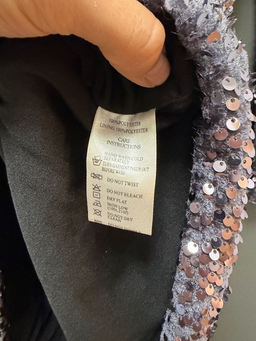 Rochie de seară scurtă din paiete, culoare albastru închis, mărimea S