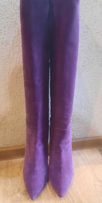 Superbe cizme mov din piele intoarsa PINKO originale noi divine marime 39