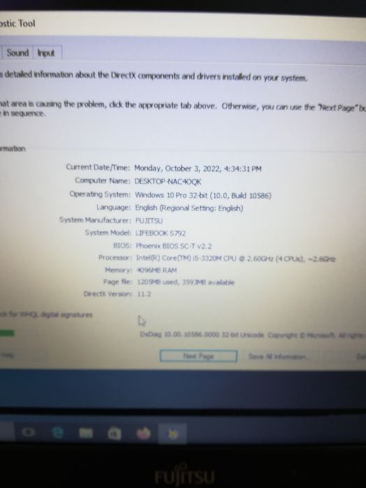 Vand Laptop i3 Fujitsu Siemens