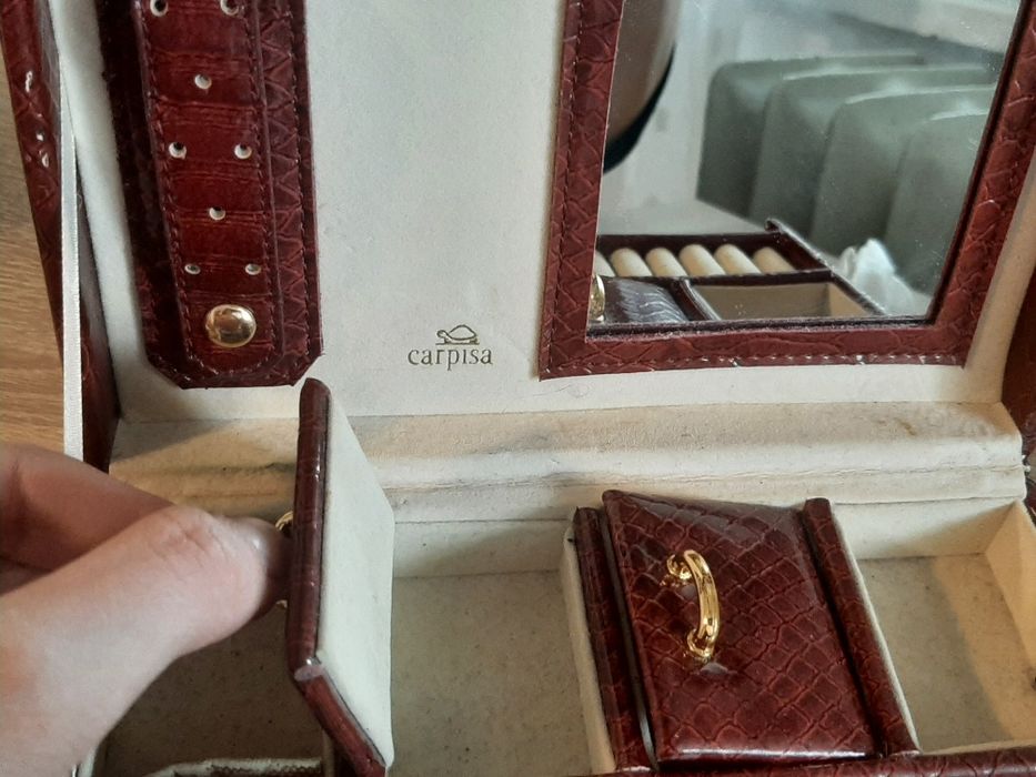 Casetă Bijuterii CARPISA Model Snake Skin, Etajată, cu inchidere