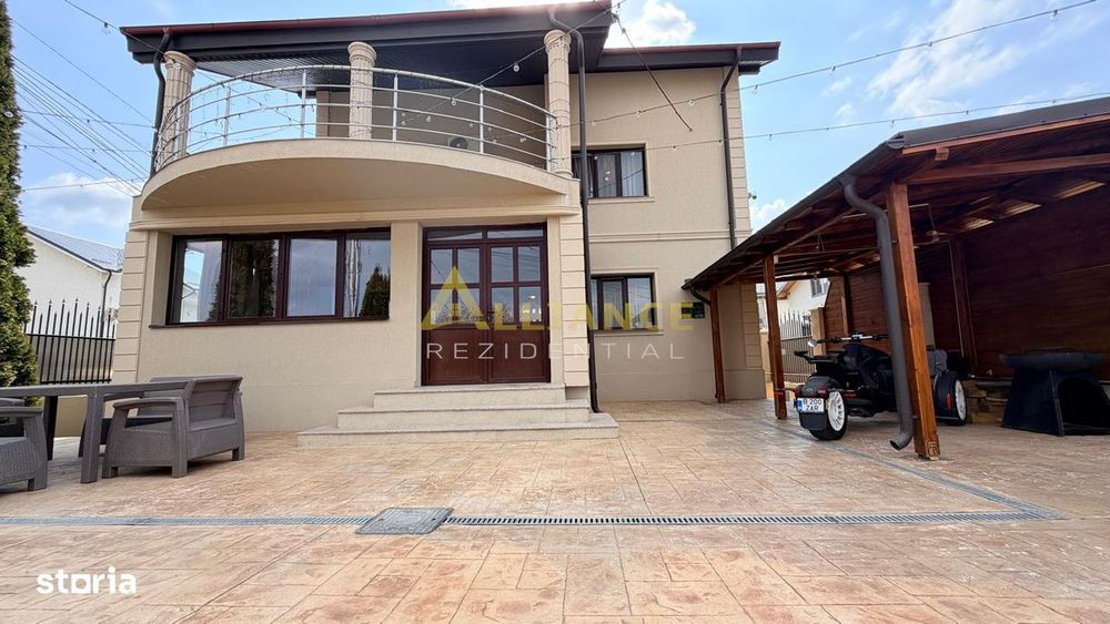 Vila spatioasa cu 9 camere, foisor, magazie, curte amenajata complet