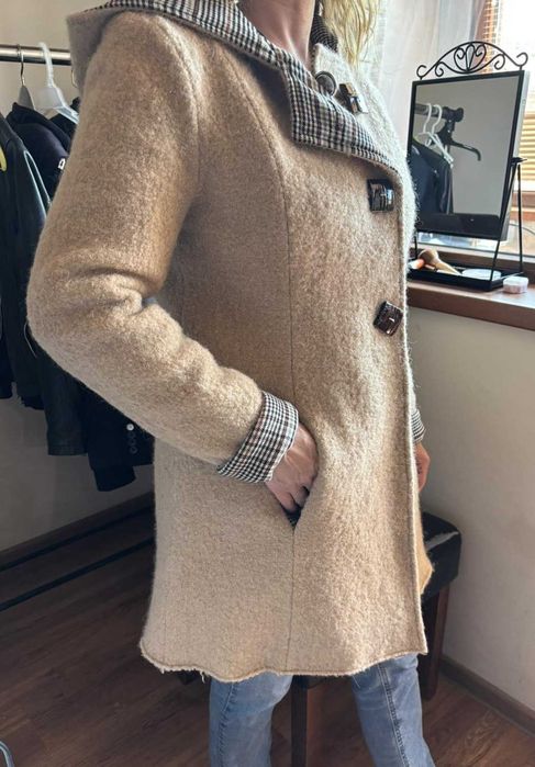 Дамско палто Стеса размер 42 неносено полиестер/вълна 2 лица