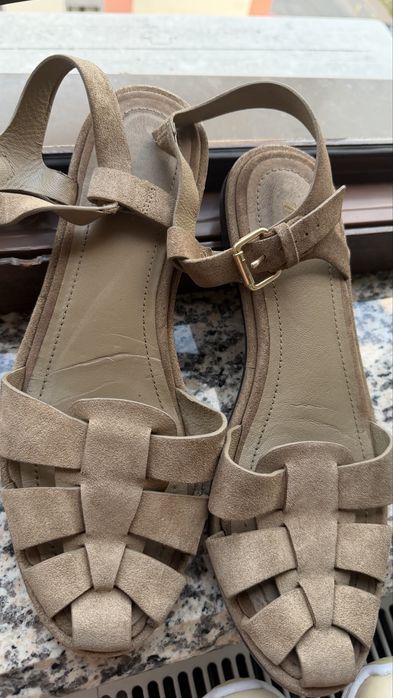 Sandale Zara piele intoarsa marimea 39