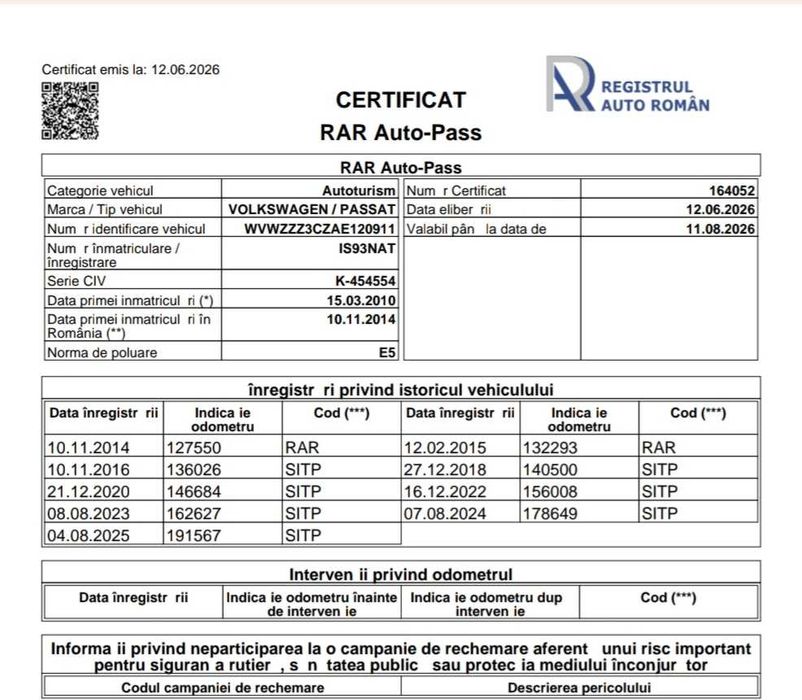 Passat b6 2010 2.0 TDI 201.000 KM istoric distribuție schimbată