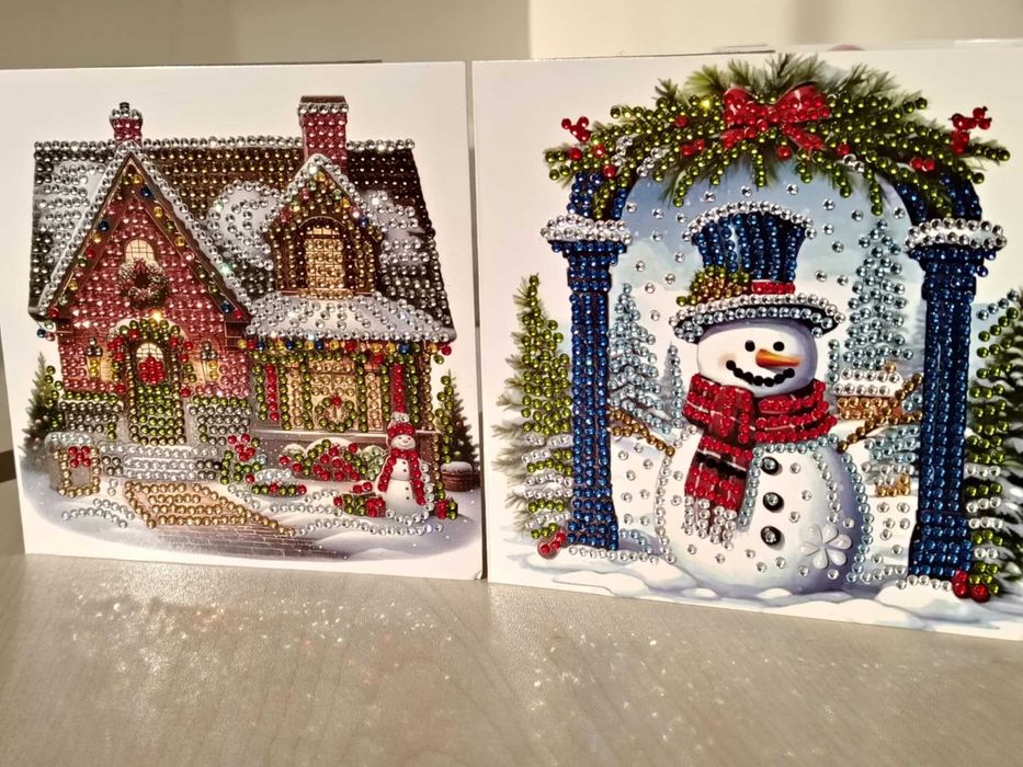 Коледни диамантени картички