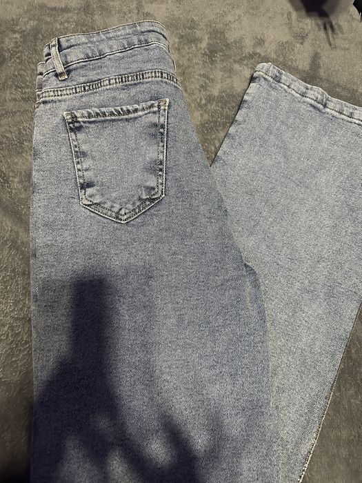 Дамски дънки, сребърни, размер 40