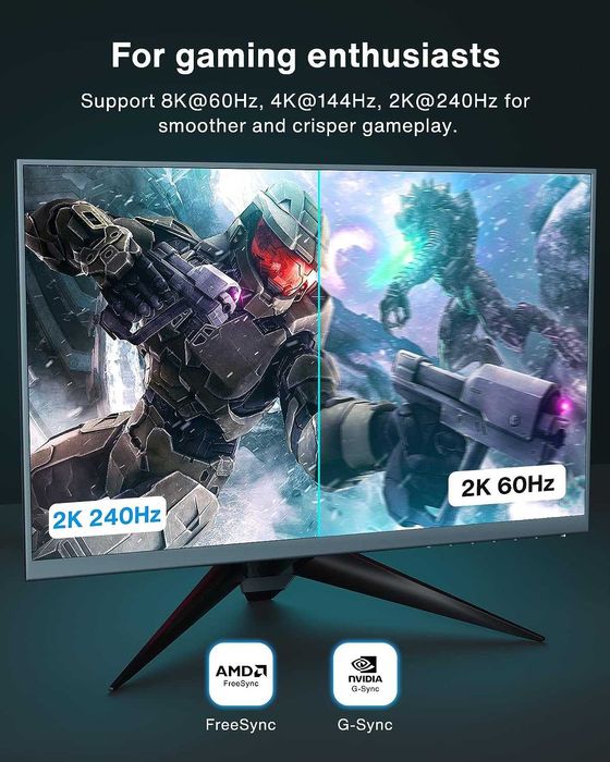 Cablu DisplayPort 1.4,2M,8K-60Hz,4K-144Hz,HBR3,32.4Gbps,HDCP 2.2,HDR