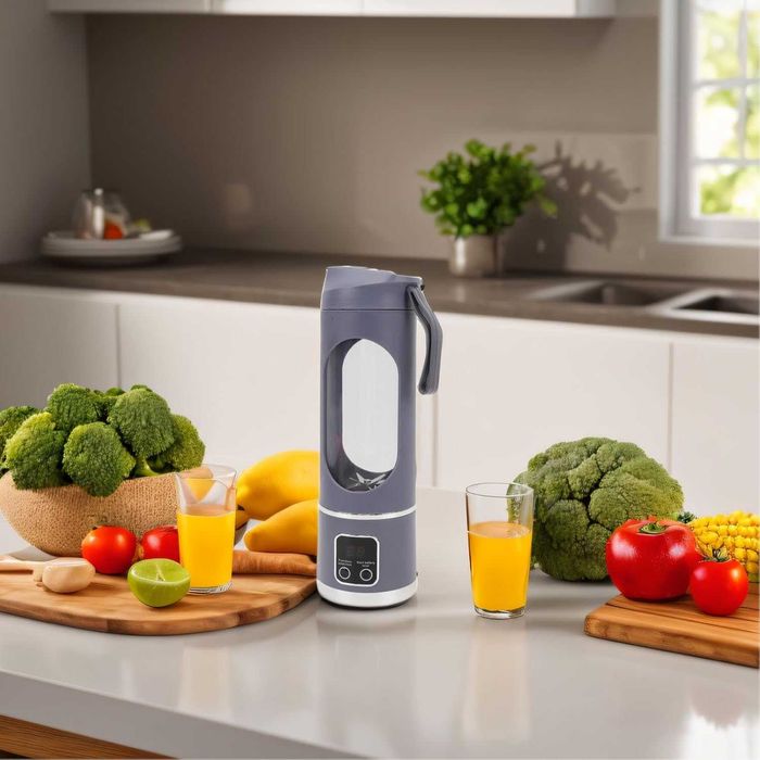 Преносим блендер 450 мл, презареждащ се с USB, за смутита и шейкове