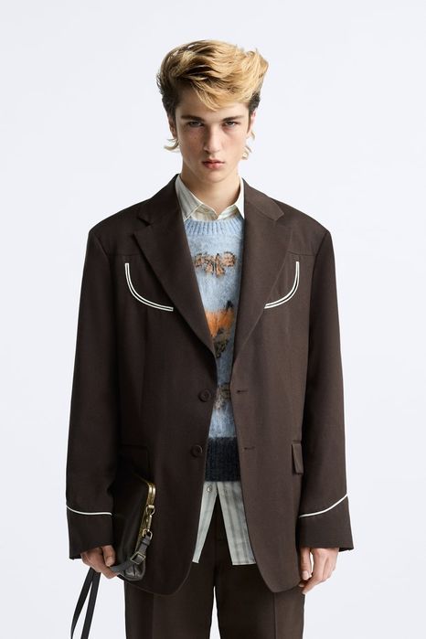 Sacou Harry Lambert x Zara limited edition Artist marimea 52 M L geaca