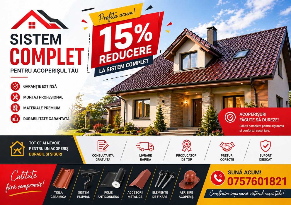 Reparatii Acoperisuri, Montaj Acoperisuri Montaj Tigla Metalica Montaj Tigla Ceramica Dulgherie Mansardari, Sisteme Pluviale