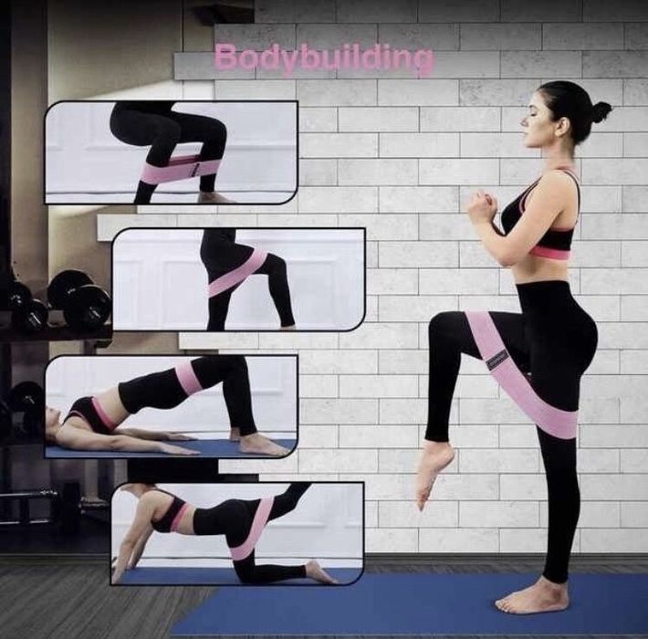 Тканевые фитнес резинки 3в1