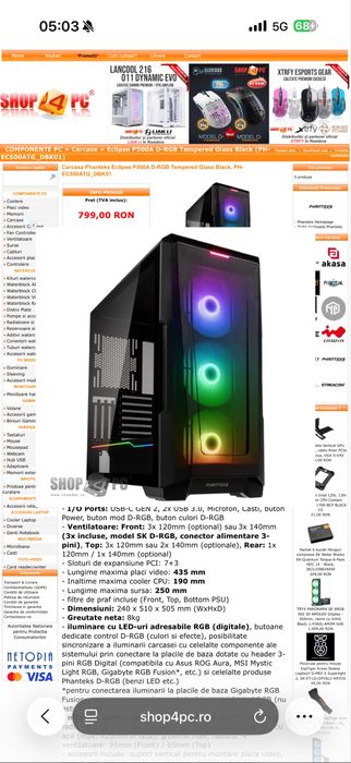 Carcasa Phanteks Eclipse P500A D-RGB