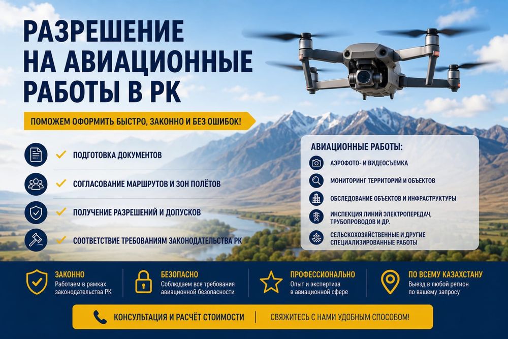 Документы на дроны, авиа.работы