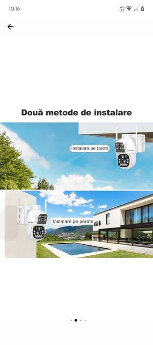 Camera de supraveghere duble Cu panouri Solare GENBOLT®, 4MP, 2.5K,