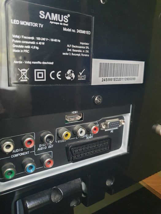 TV Monitor LED SAMUS 24 FullHD 1920x1080 USB HDMI VGA 60cm 61 24SM61ED