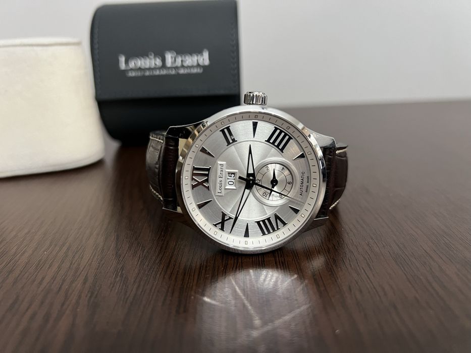 Amanet Royal CB: Ceas Louis Erard Automatic ca nou bratara piele model 193182222aa01