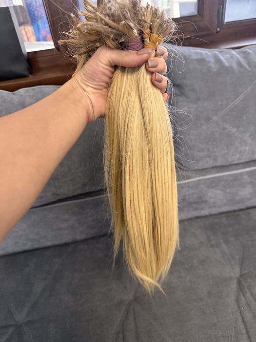 Волосы для наращивания блонд б/у