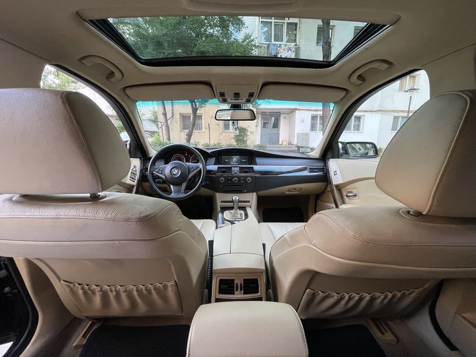 Bmw Seria 5 e60 525d M57 Full Piele Crem Trapa Memorii Bi-Xenon Navi Mare