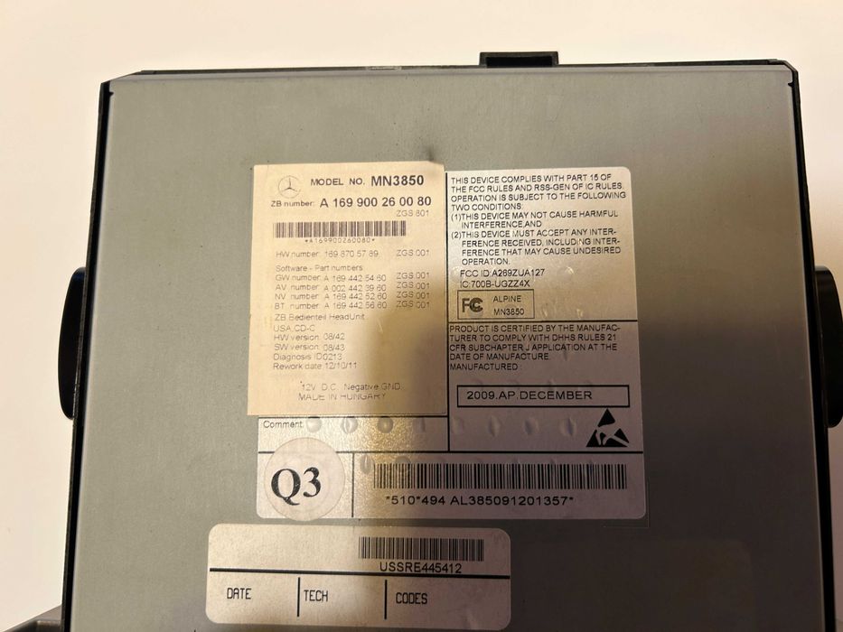 Оригинална мултимедия за Mercedes B Class – 6CD*Radio*B/T*USB