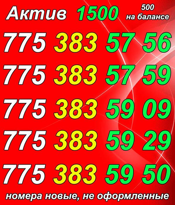 GSM номера. Сим карты Актив