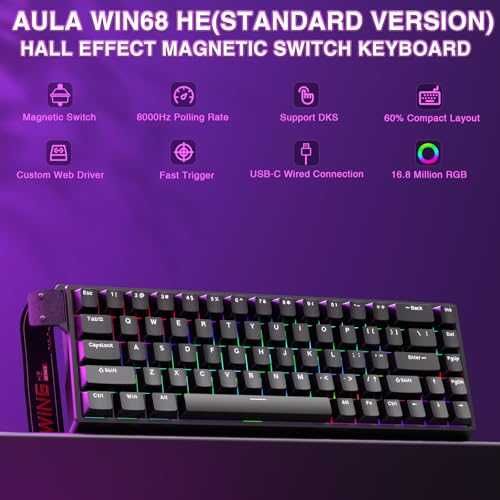 Клавиатура AULA WIN68 HE 60 Hall Effect 8000Hz