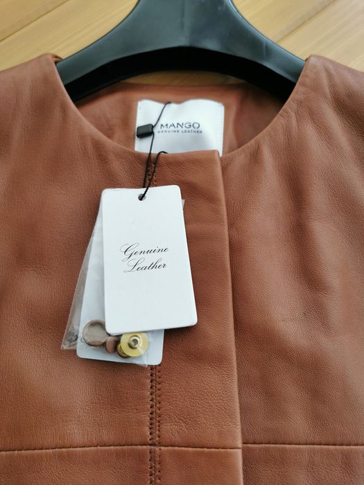Jachetă piele Mango