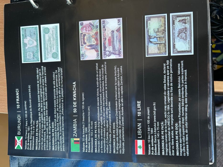 Vand 200 nr din colectia Hachette ,,Monede si bancnote de pe glob’’