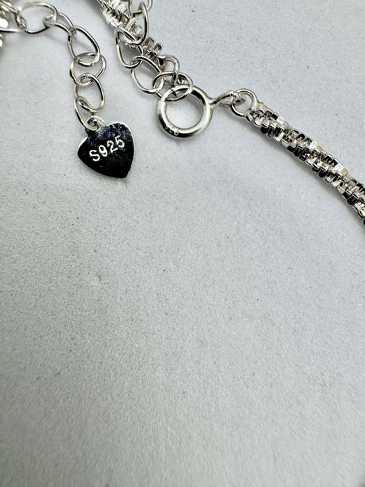 Сребърна гривна с мойсанит (Диамант) 1 карат